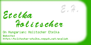 etelka holitscher business card